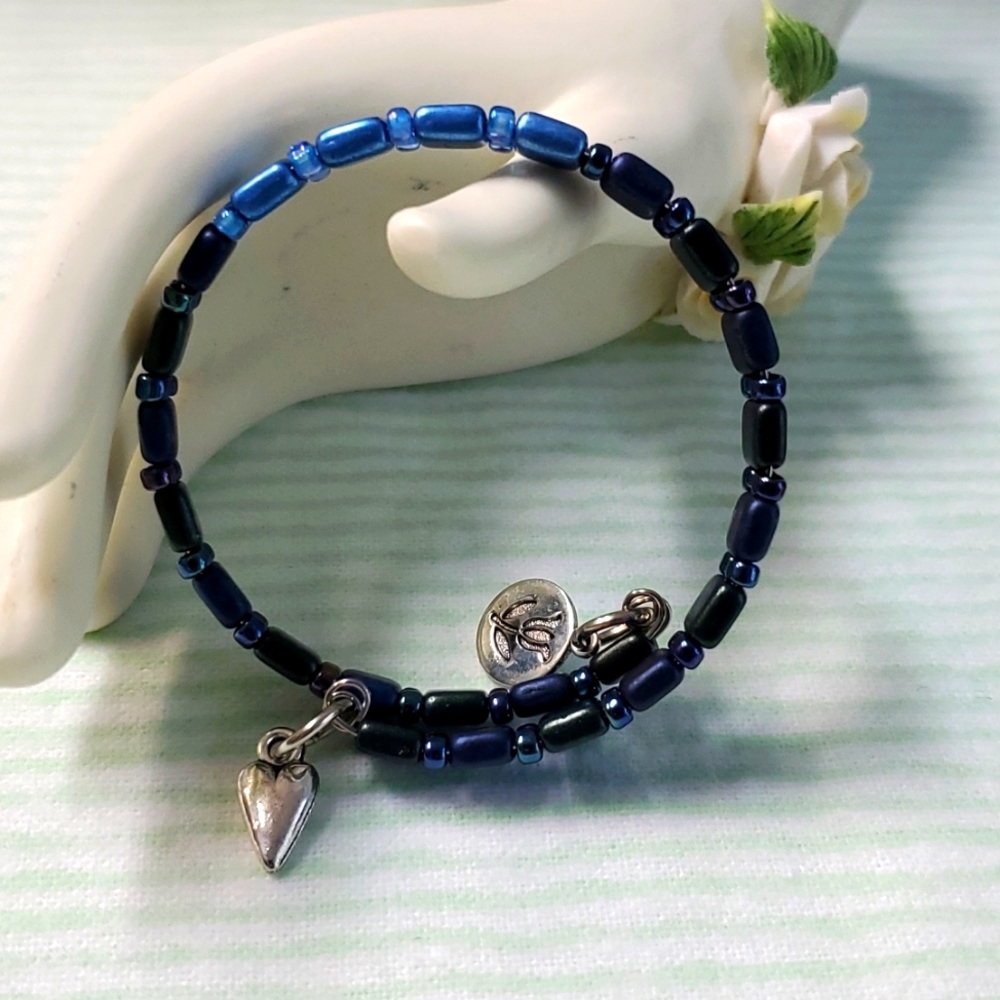 Memory Wire Blue Bracelet!